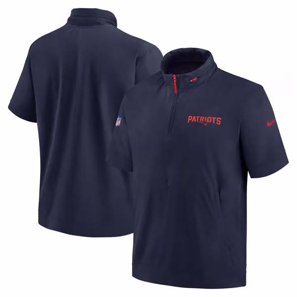 New England Patriots 2024 NFL Sideline Nike Lightweight Coach Jacket Navy view 1