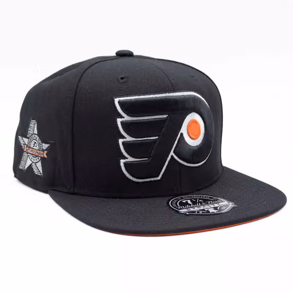 Philadelphia Flyers Vintage Mitchell & Ness Fitted NHL Cap Black product photo