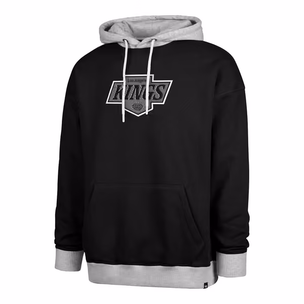 Los Angeles Kings Patch '47 Drop Shoulder NHL Hoodie Black view 1