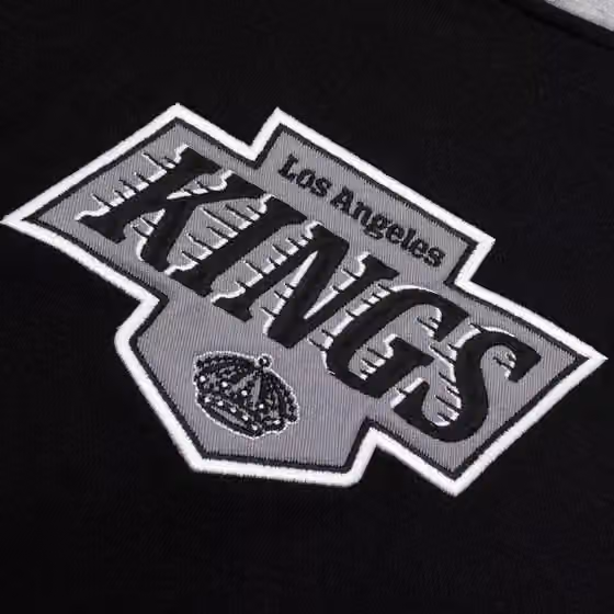 Los Angeles Kings Patch '47 Drop Shoulder NHL Hoodie Black view 3