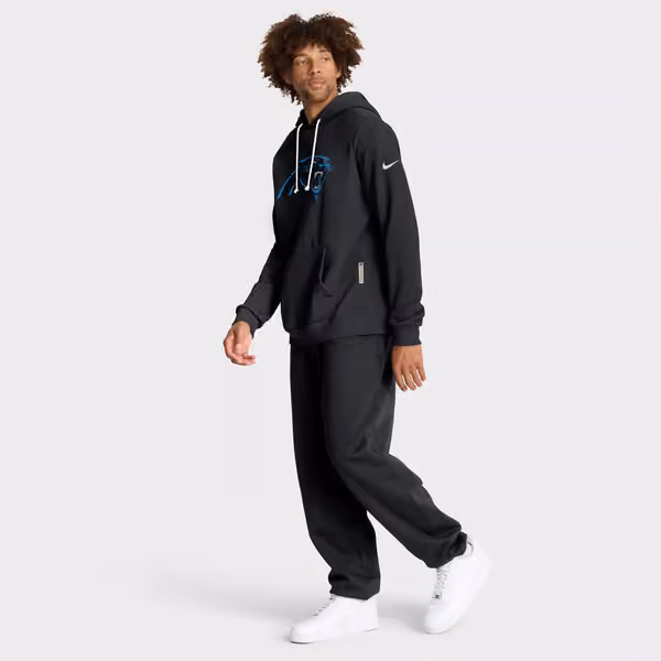 Carolina Panthers 2025 NFL Sideline Nike Standard Issue Hoodie Black view 4