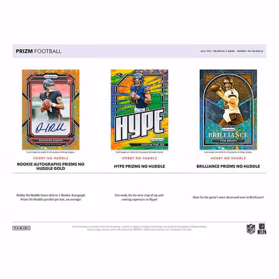 2022 Panini Prizm Football NFL No Huddle Box view 3
