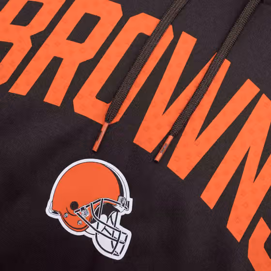 Cleveland Browns 2022 NFL On-Field Sideline Nike Therma-FIT Hoodie Brown view 3