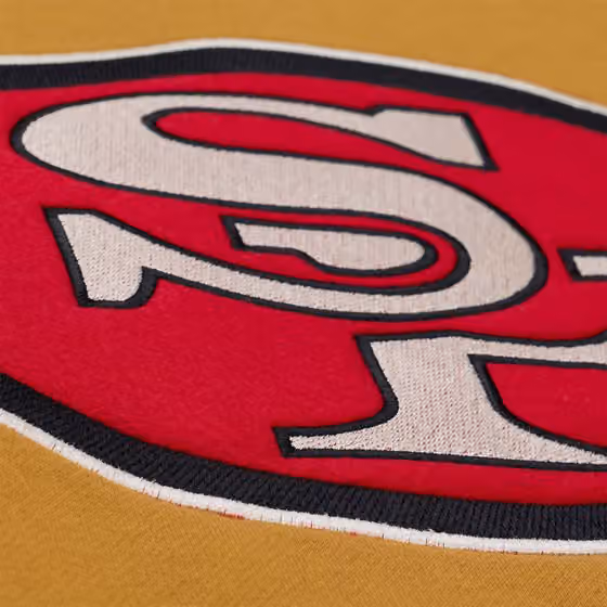 San Francisco 49ers Mitchell & Ness NFL Dusted Crew Pullover view 3