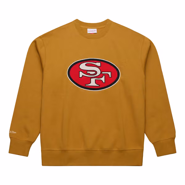 San Francisco 49ers Mitchell & Ness NFL Dusted Crew Pullover view 1