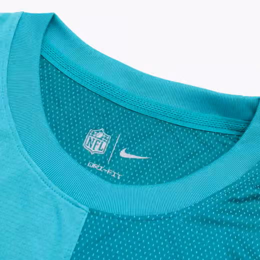 Miami Dolphins 2025 NFL Sideline Nike Dri-FIT Coach UV Top Aqua view 4