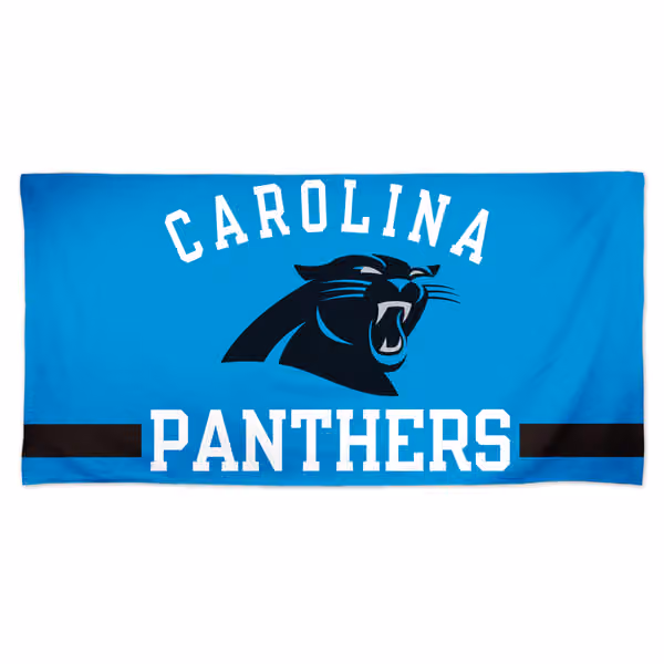 Carolina Panthers Horizontal Spectra NFL Beach Towel view 1