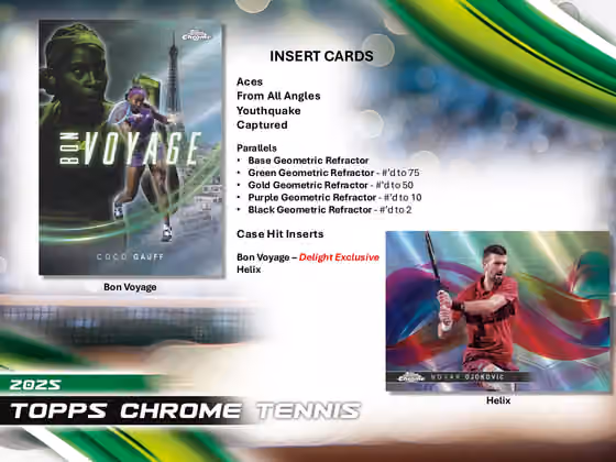 2025 Topps Chrome Tennis Breaker Delight Hobby Box view 4