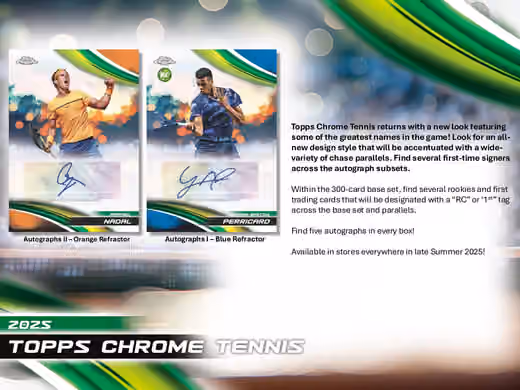 2025 Topps Chrome Tennis Breaker Delight Hobby Box view 2