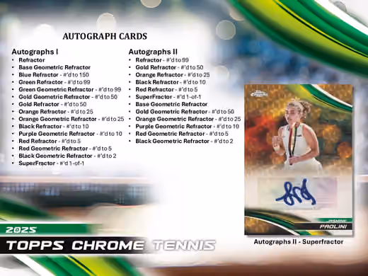 2025 Topps Chrome Tennis Breaker Delight Hobby Box view 5