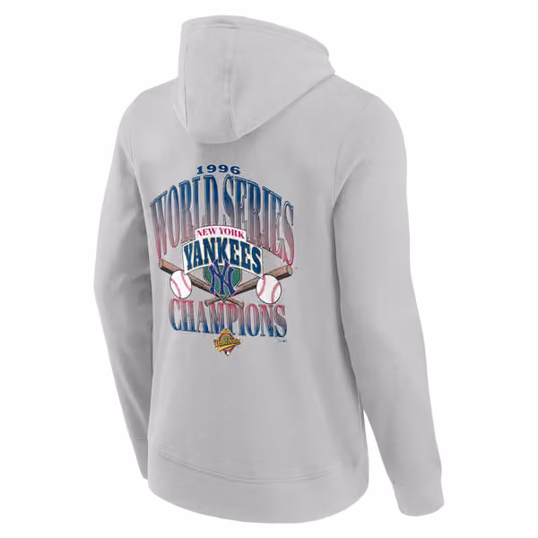 New York Yankees 1996 World Series Champions MLB Hoodie Gray view 3