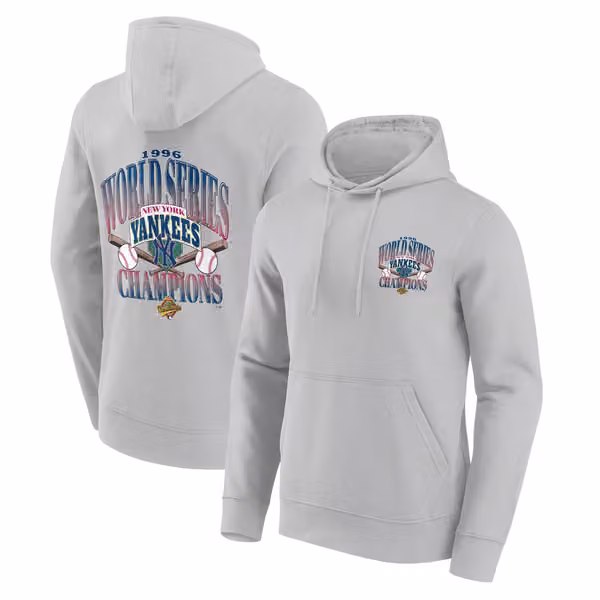New York Yankees 1996 World Series Champions MLB Hoodie Gray view 1
