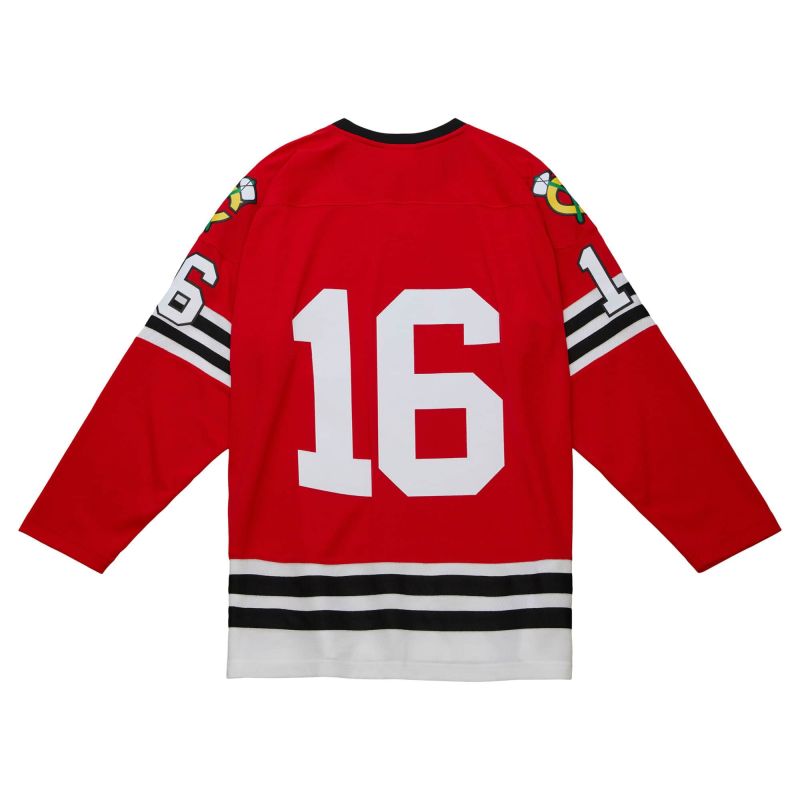Bobby Hull #16 Chicago Blackhawks 1960-61 Mitchell & Ness NHL Jersey view 2