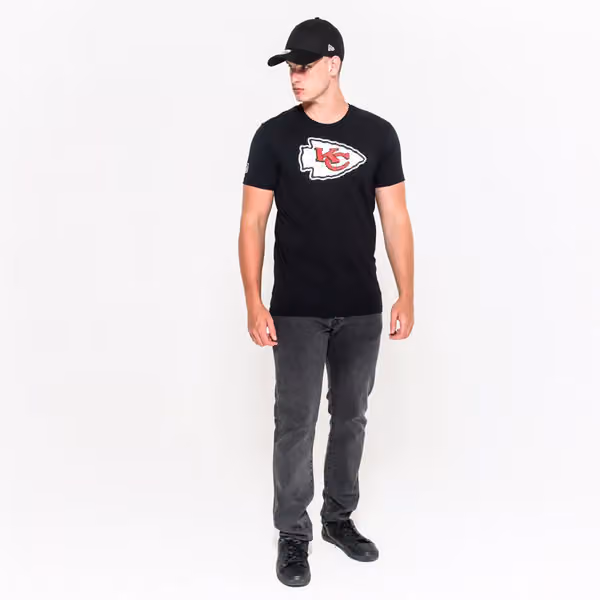Kansas City Chiefs Team Logo Football NFL T-Shirt Black view 5