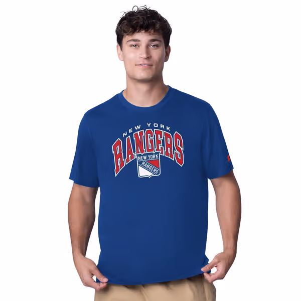 New York Rangers Starter Drop The Puck NHL T-Shirt Blue view 1