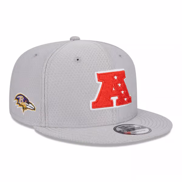 Baltimore Ravens AFC 2024 Pro Bowl New Era 9FIFTY Snapback NFL Cap Gray product photo