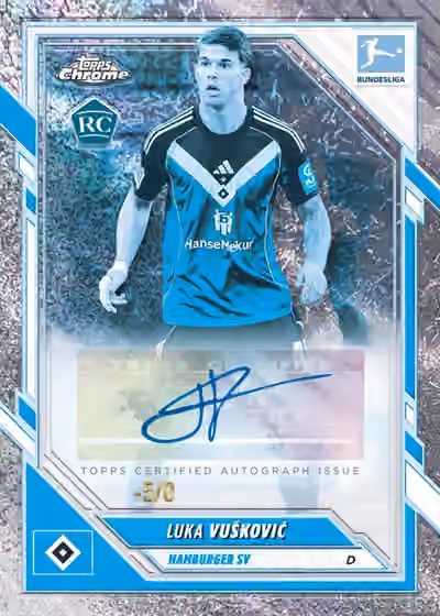 2025/26 Topps Chrome Bundesliga Football Blaster Box view 8