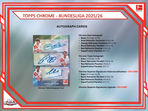 2025/26 Topps Chrome Bundesliga Football Blaster Box view 6