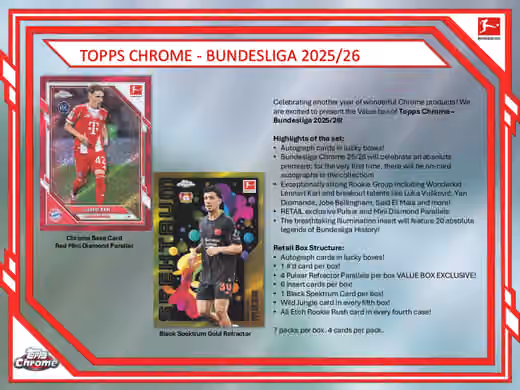 2025/26 Topps Chrome Bundesliga Football Blaster Box view 2