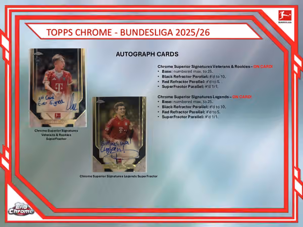 2025/26 Topps Chrome Bundesliga Football Blaster Box view 7