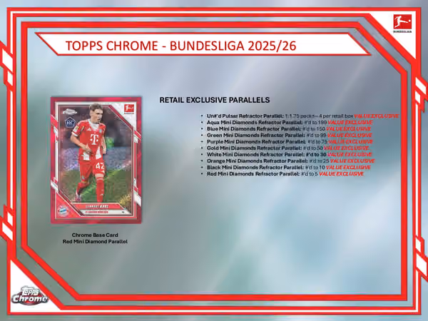 2025/26 Topps Chrome Bundesliga Football Blaster Box view 3