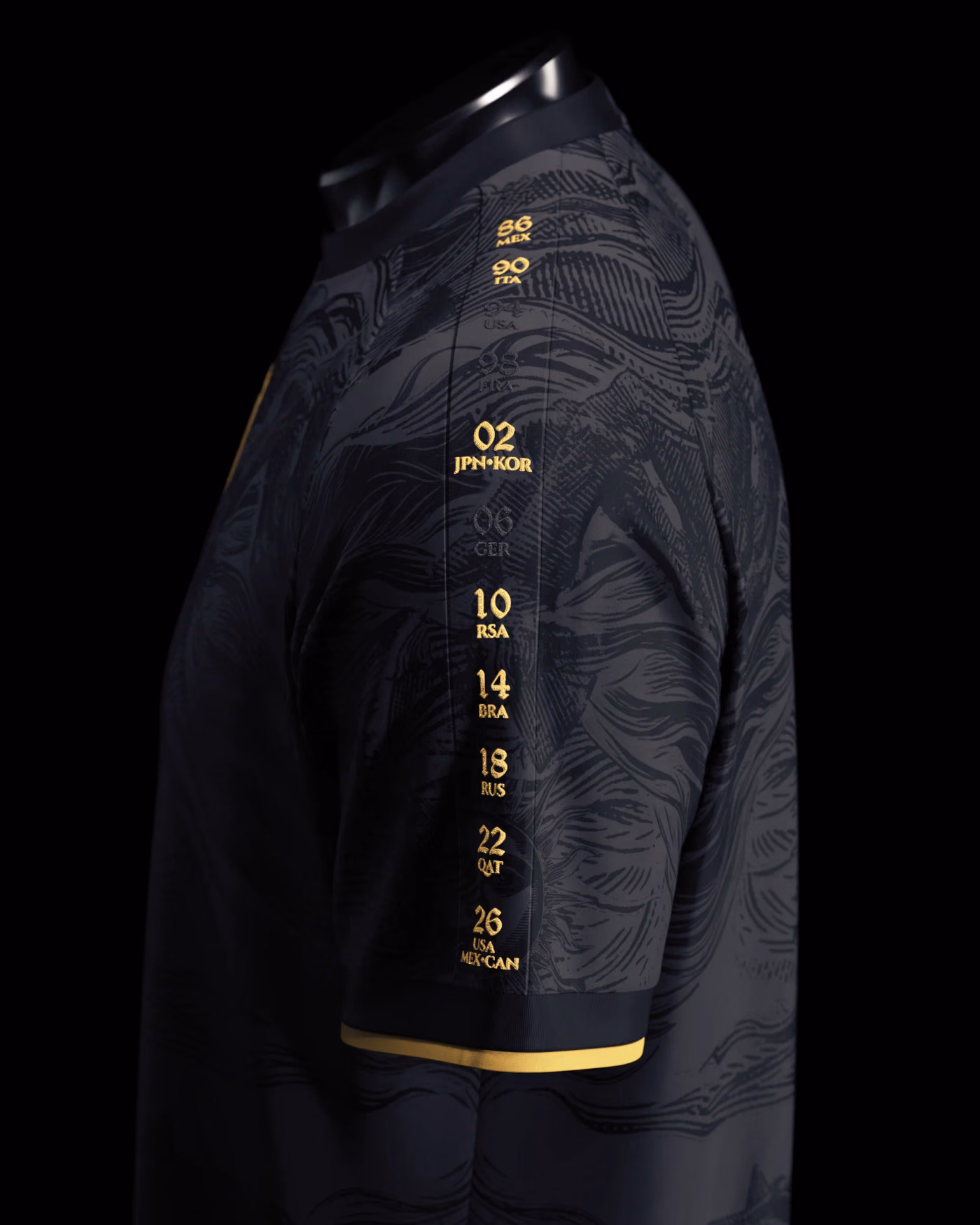 Jersevo Custom Personalized Uruguay Heritage Jersey (2026WC Edition) - Black left sleeve detail