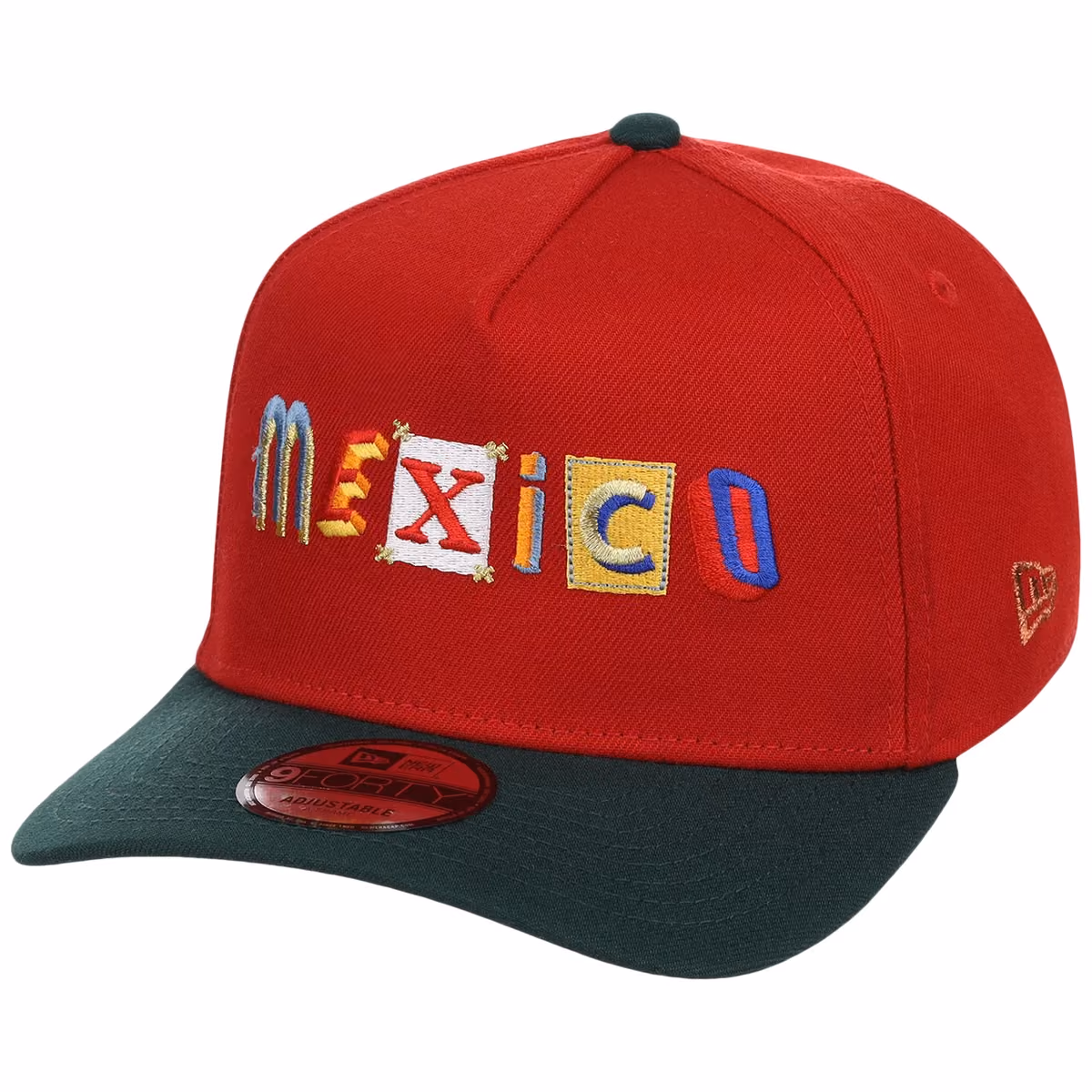 Mexico Independence Day - Crown the Country New Era 9FORTY (Red/Dark Green) detail view