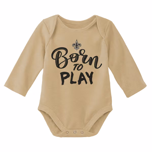 New Orleans Saints Born to Play NFL Baby Bodysuit Set (2-Piece) view 3