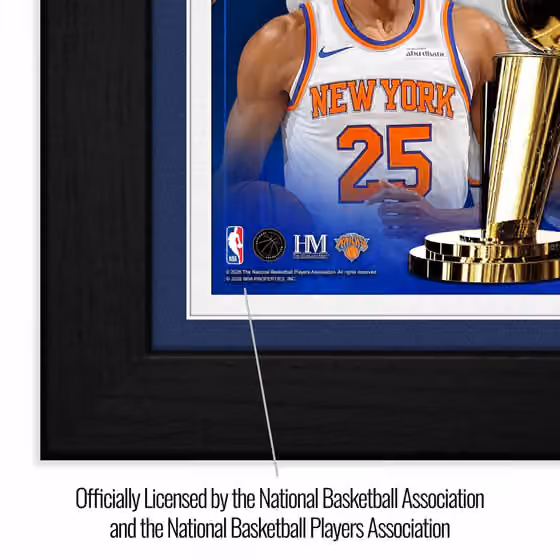 New York Knicks 2026 NBA Champions Banner Bronze Coins Framed Photo view 3