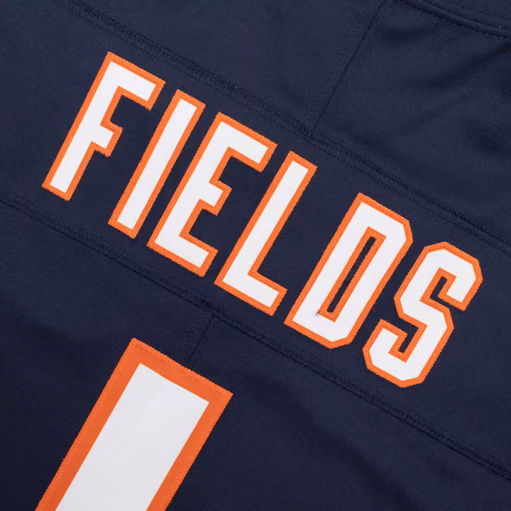 Justin Fields #1 Chicago Bears Nike Vapor Limited NFL Jersey Navy view 4