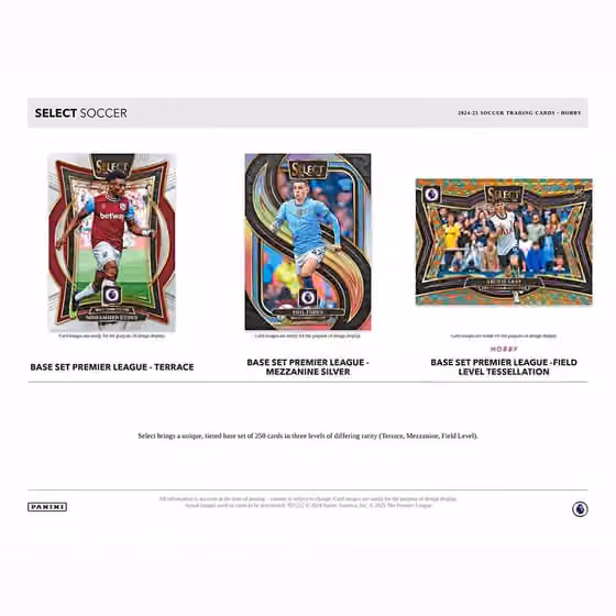2024/25 Panini Select Premier League Football EPL Hobby Box view 2