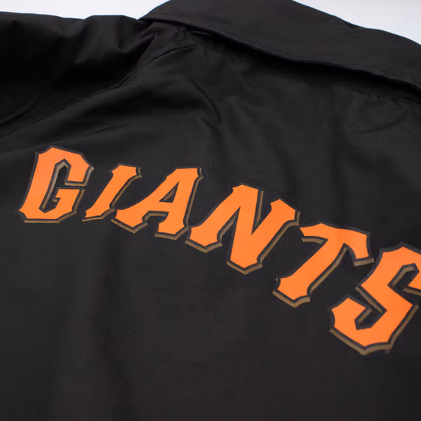 San Francisco Giants MLB Quarter Zip Windbreaker Jacket Black view 8