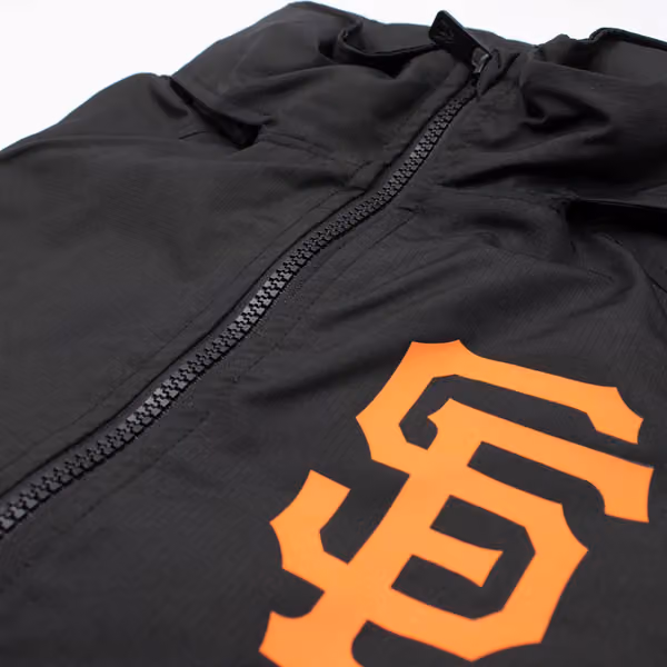 San Francisco Giants MLB Quarter Zip Windbreaker Jacket Black view 3