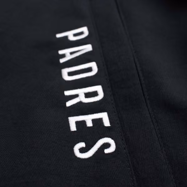 San Diego Padres 2026 MLB Authentic Dugout Bomber Jacket Black view 5