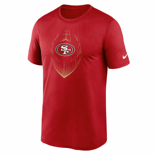 San Francisco 49ers 2024 Icon Nike Legend NFL T-Shirt Red view 1