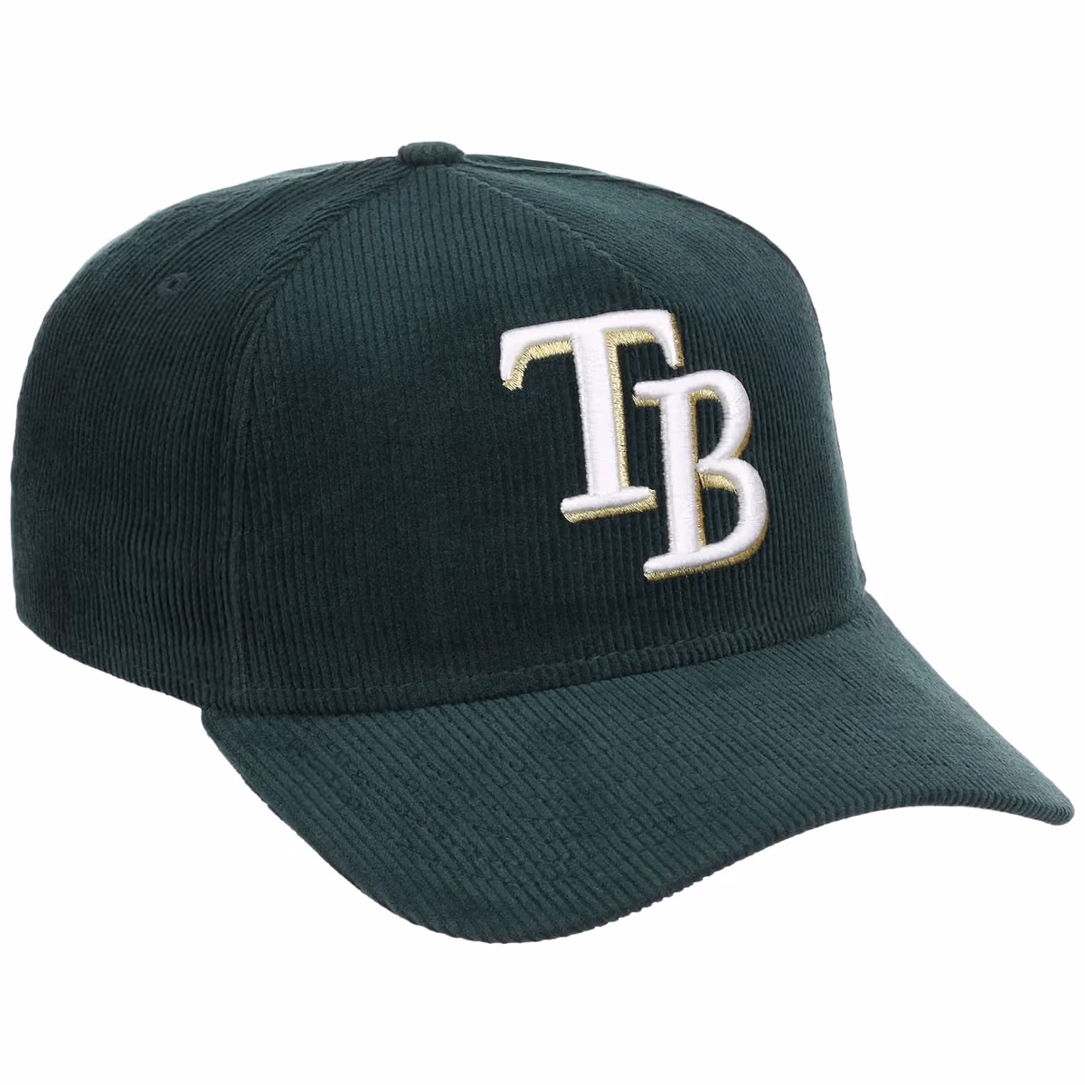 Tampa Bay Rays MLB Dark Green Cord FASHION CORE New Era 9FORTY A-Frame front view