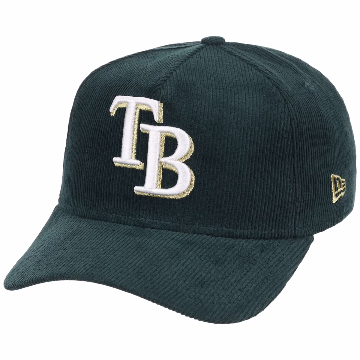 Tampa Bay Rays MLB Dark Green Cord FASHION CORE New Era 9FORTY A-Frame detail view