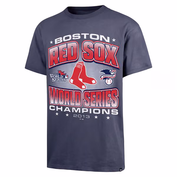 Boston Red Sox 2013 World Series '47 Drop Shoulder MLB T-Shirt Navy view 1