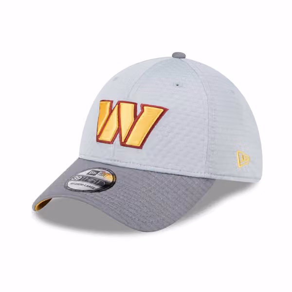 Washington Commanders 2024 NFL Training Camp New Era 39THIRTY Flex Cap Gray product photo