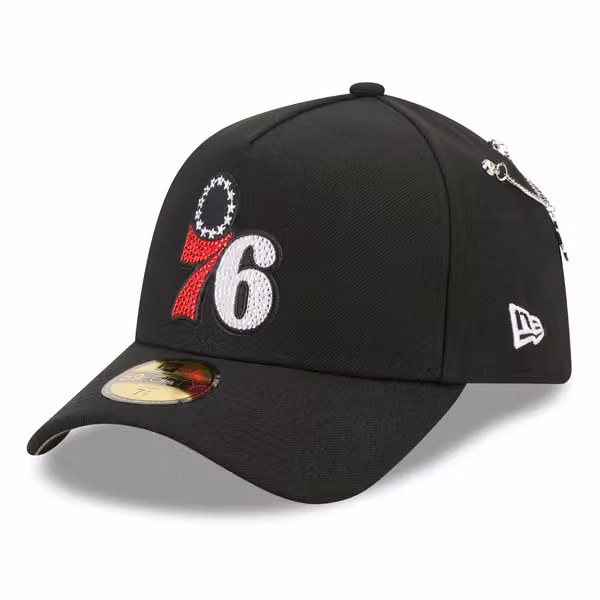 Philadelphia 76ers 2026 NBA Draft On-Stage Crystal 59FORTY A-Frame Fitted Cap Black product photo