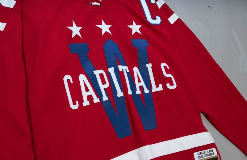 Alexander Ovechkin #8 Washington Capitals 2015 Mitchell & Ness NHL Jersey view 4