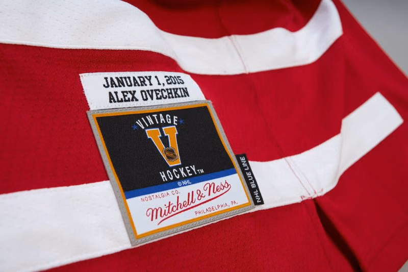 Alexander Ovechkin #8 Washington Capitals 2015 Mitchell & Ness NHL Jersey view 3