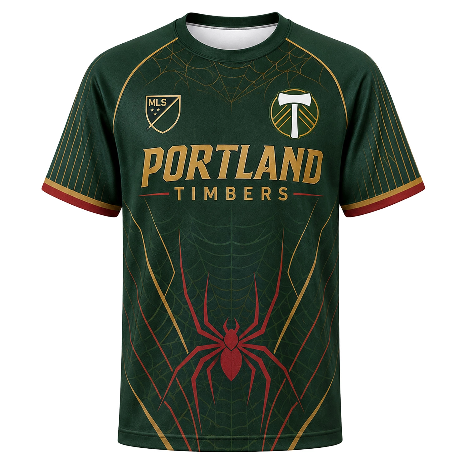 PTFC Jersey – Dynamic Spiderman Green Gold Style