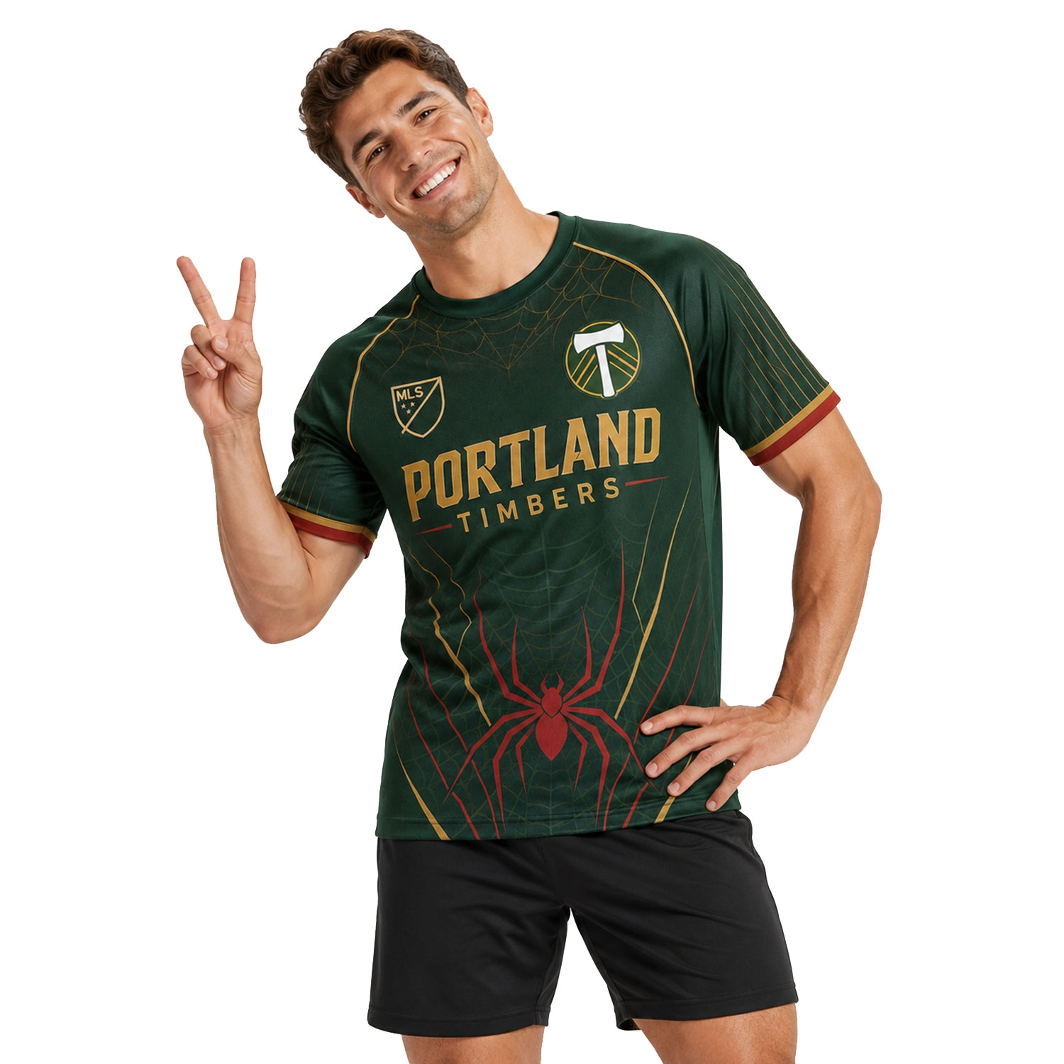 PTFC Jersey – Dynamic Spiderman Green Gold Style