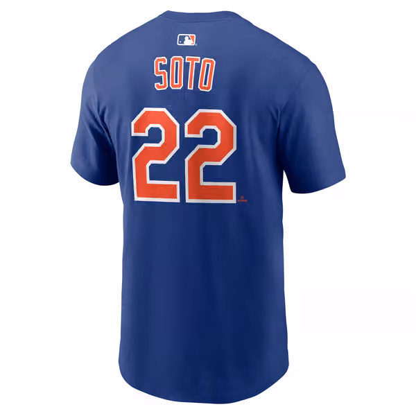 Juan Soto #22 New York Mets Player MLB T-Shirt Blue view 3