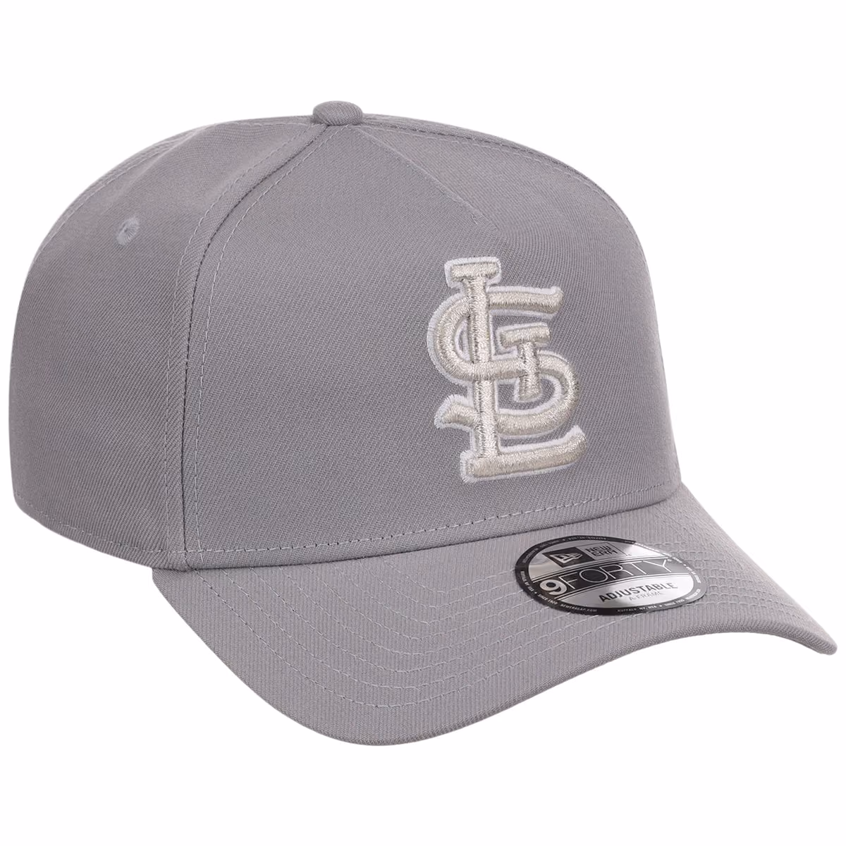 St. Louis Cardinals MLB Gray x White FASHION CORE New Era 9FORTY A-Frame front view