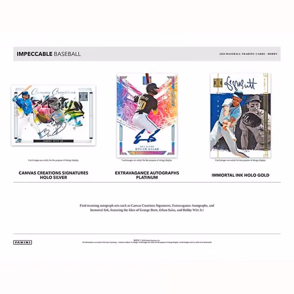 2024 Panini Impeccable Baseball Hobby Box view 3