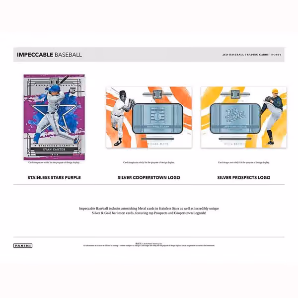 2024 Panini Impeccable Baseball Hobby Box view 4