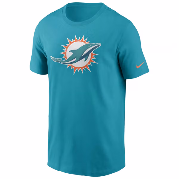 Miami Dolphins Nike Essential Logo NFL T-Shirt Aqua view 1