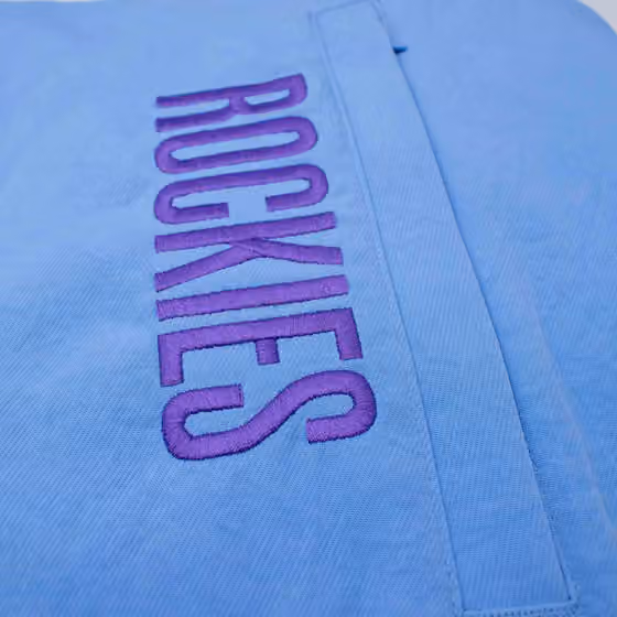 Colorado Rockies City Connect 2026 MLB Authentic Dugout Bomber Jacket Blue view 5